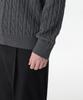 Musinsa Standard Cotton Cable Collared Cardigan [Gray]