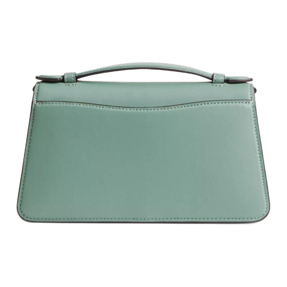 Coach Juno 23 Lock Closure Internal Snap Pocket Glove Tanned Leather Handheld Shoulder Bag Medium Women Handbags Blue CR707-LHAQM