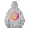 Khg0158 Khan Custom Symbol Fleece-Lined Hoodie - Gray