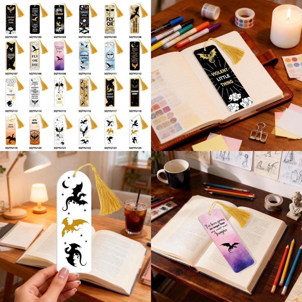 Akrylowa zakładka do książek Smok Czteroskrzydły: Kreatywna i spersonalizowana dekoracja prezentu