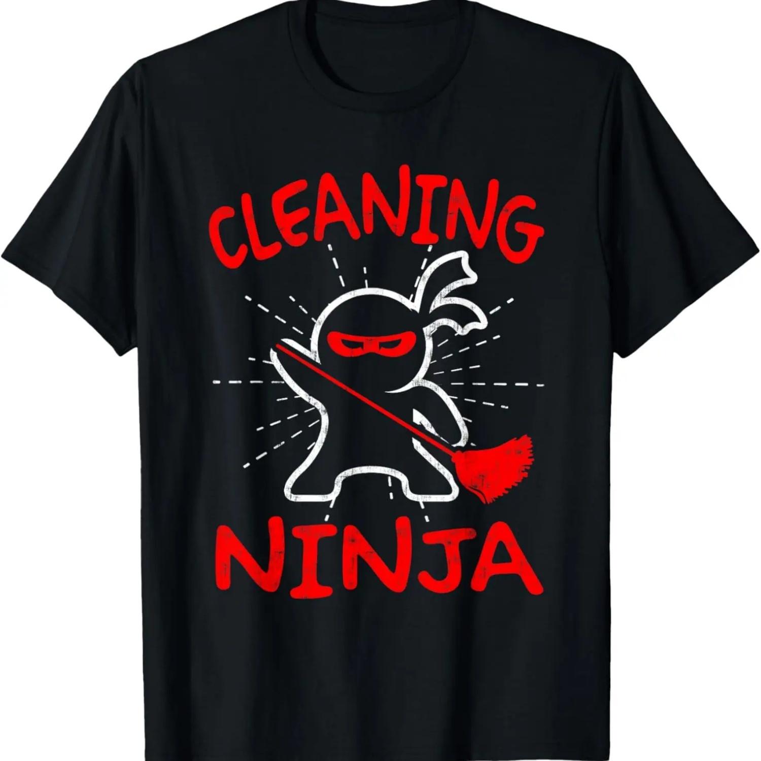 

Cleaning Ninja Worker Janitor Caretaker Custodial Staff T-Shirt S чёрный
