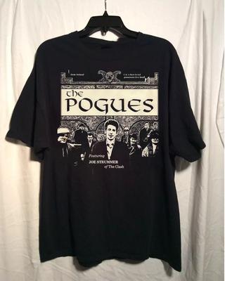 Camiseta Retro de la Banda The Pogues con The Clash S-5XL Algodón Negro TR572