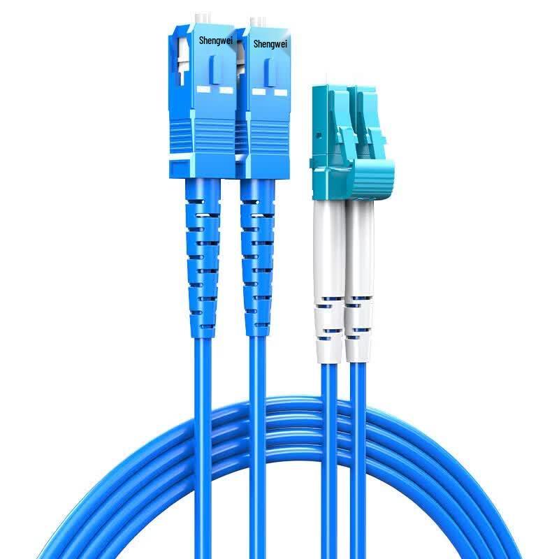 Shengwei Telecom-Grade Armored SC-LC Single Mode Dual Core Fiber Patch Cord