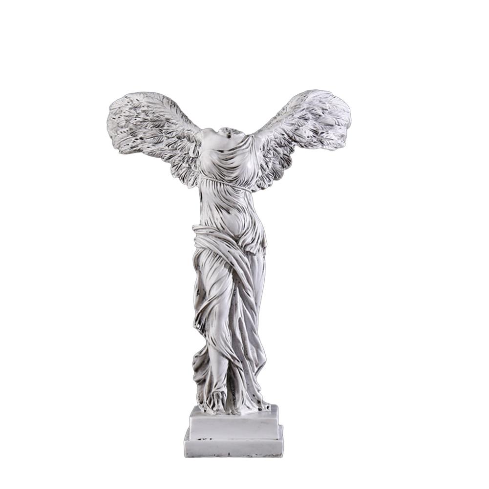For Victory Goddess Desktop Resin Sculpture Winged Statue Ornament for Encouragement and Inspiration with Detailed Winged Design
