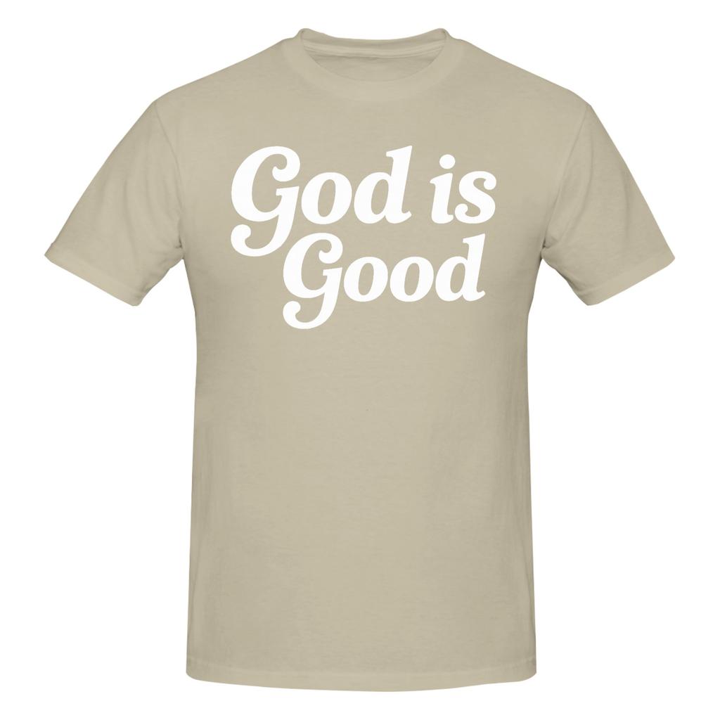 1 Piece Trendy Christian Saying Minimal Novelty 100 Cotton Tshirt God Is Good Tees Tops For Unisex
