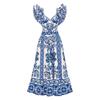 1SET women's sunscreen swimsuit gauze skirt printed swimsuit women's bikini