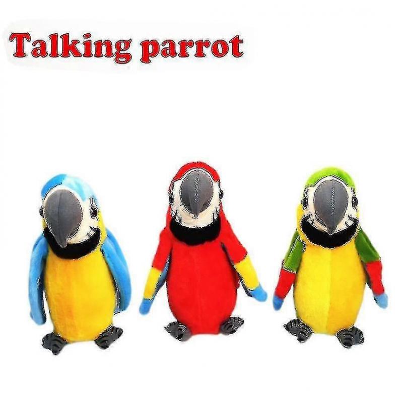 Talking Parrot Repeats What You Say Plush Animal Toy Electronic Parrot For Kids Gift Kb