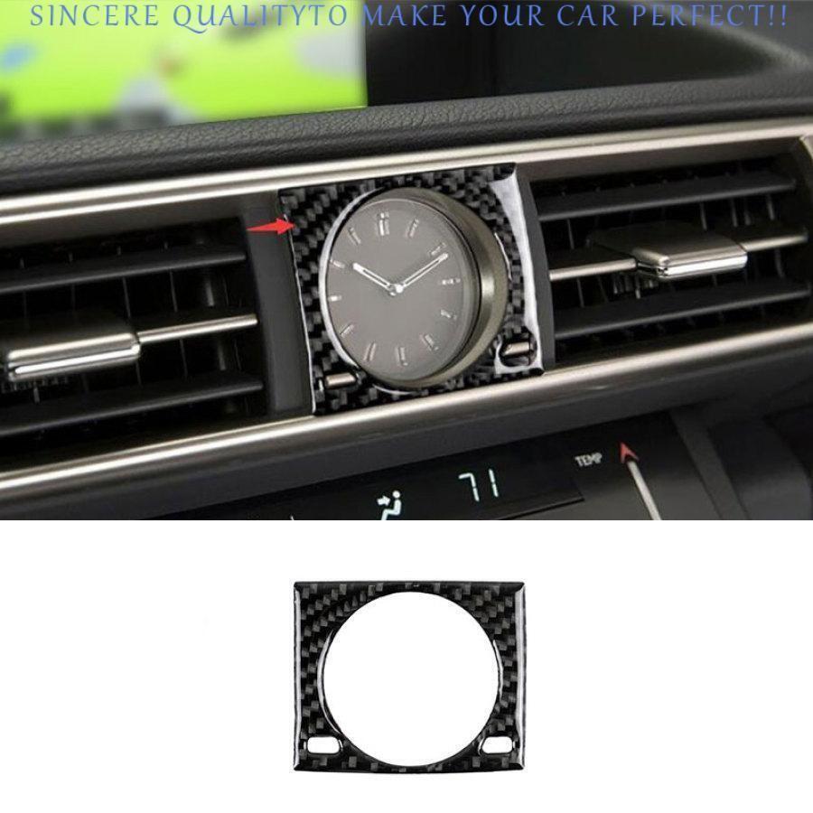 For Lexus IS300 350 2014-2020 Real Carbon Fiber Central Console Clock Cover 1pcs