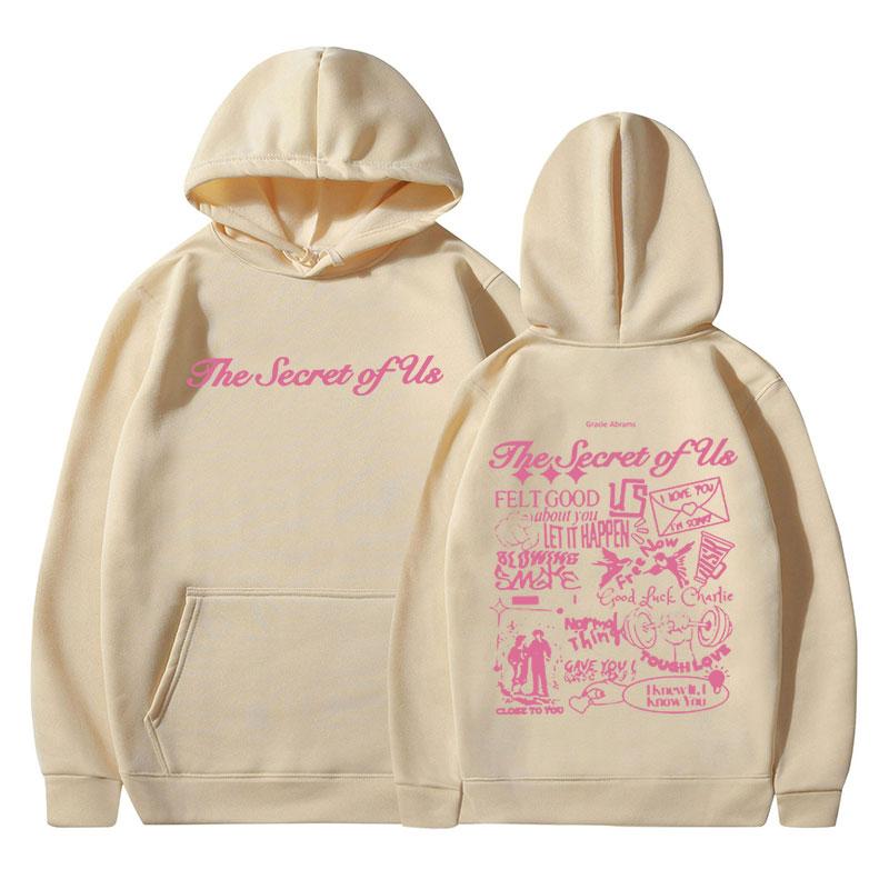 Gracie Abrams The Secret of Us Hoodies Men Women Fashion Harajuku Sweatshirts Winter Fleece Warm Long Sleeve Oversized Pullovers