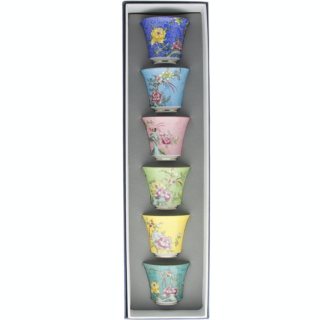 CUPS FOR TEA AND HERBS 6x CUPS PORCELAIN GIFT SET