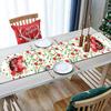New Christmas table flag decoration, home kitchen imitation linen tablecloth Christmas table flag