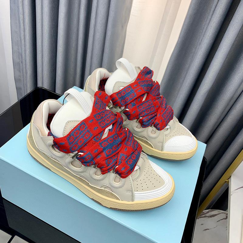 New Women Men Unisex Casual Shoes Sneakers Round Toe Lace Up Fashion Design Colorful Print Mixed Color Street Style Sport Shoes