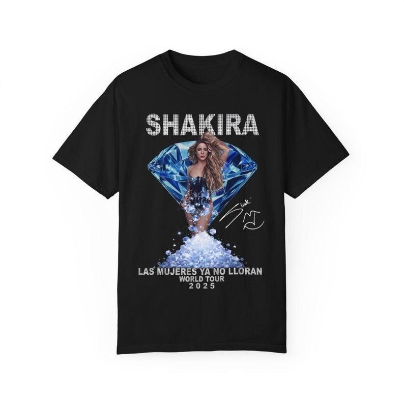 Las Mujeres Ya No Lloran Shakira 2025 Tour Shakira Fan Shakira 2025 Unisex T-Shirt XXXXL
