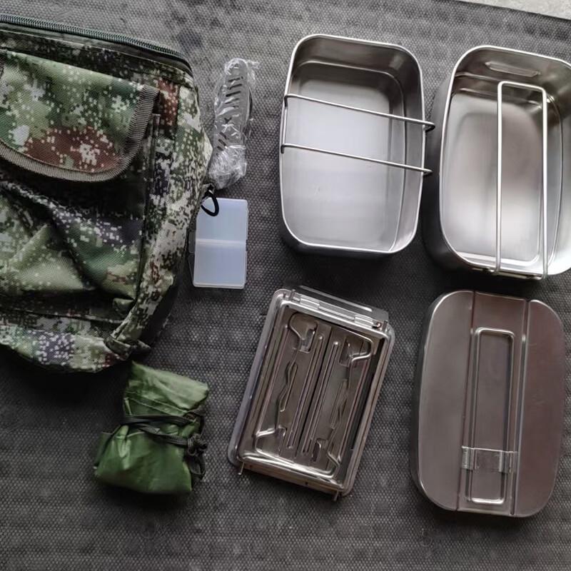 05-Stil Edelstahl Campinggeschirr Set