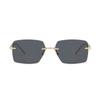 Rimless Square Sunglasses For Men Women Fashion Summer Outdoor Accessory Eyeglasses Classic Simple Rectangle Sun Glasses