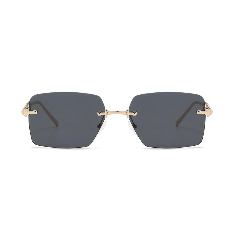 Rimless Square Sunglasses For Men Women Fashion Summer Outdoor Accessory Eyeglasses Classic Simple Rectangle Sun Glasses