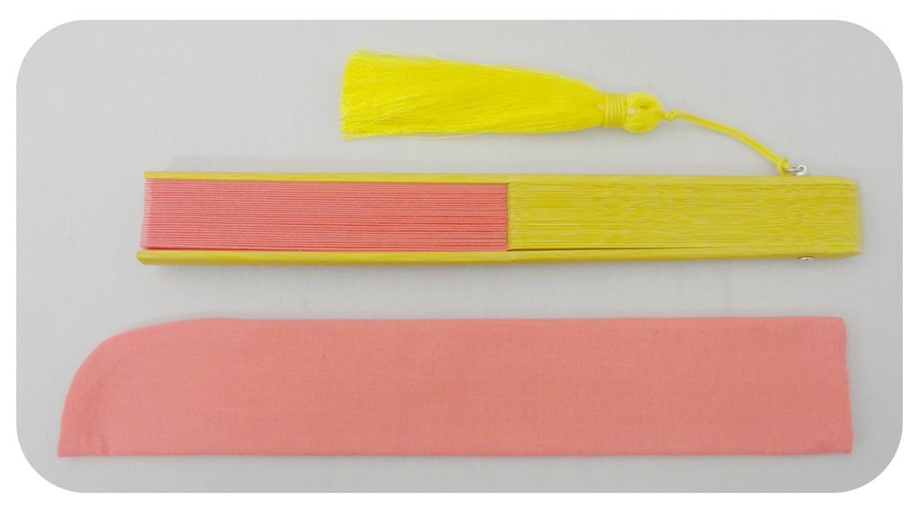 BOUDAI Fashion Fan byCOLOR Pink x Yellow Two-Tone