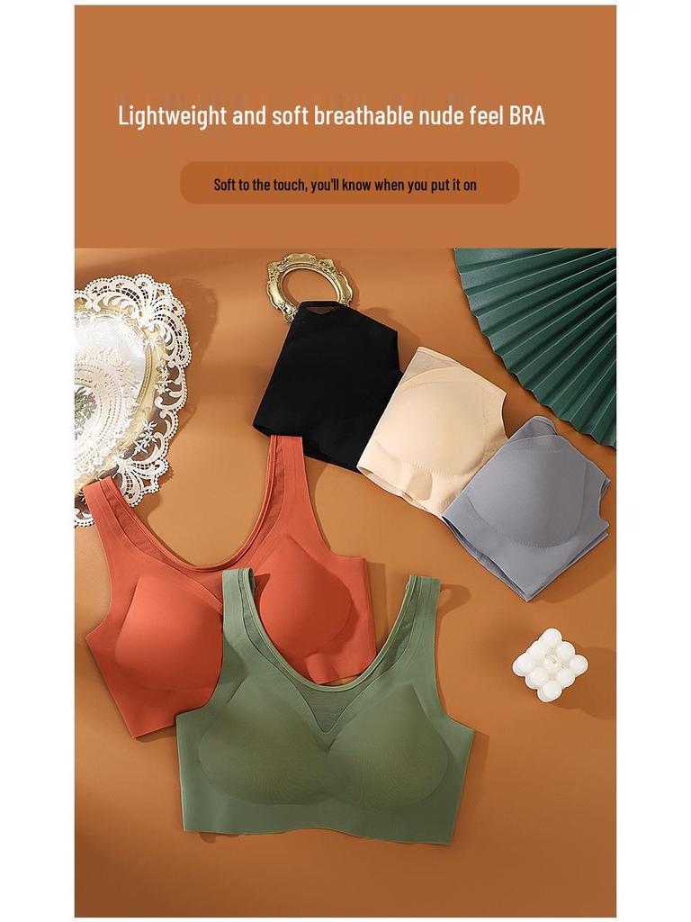 Seamless Plus Size Anti-Sag Sports Bra: Shockproof, Side Support, Bust Minimizing Vest