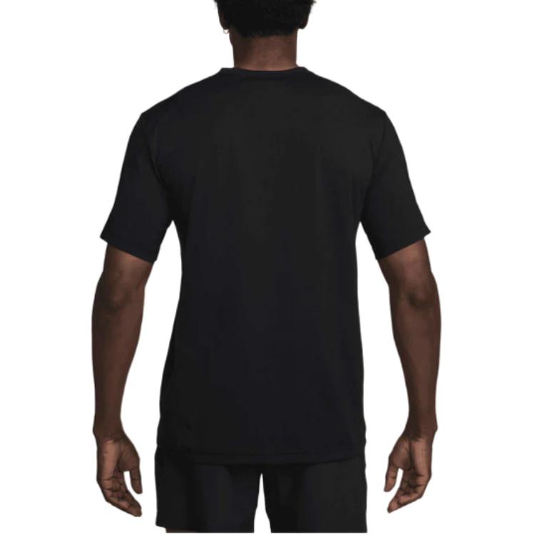 Nike Pullover Round Neck Letter Short Sleeve T-Shirt Men Tops Black HJ3074-010