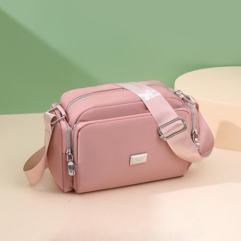 Nylon Fabric Single Shoulder Bag Ladies Simple Fashion Wide Strap Crossbody Bags Large Capacity Square Bag Suitable For Women Daily Use