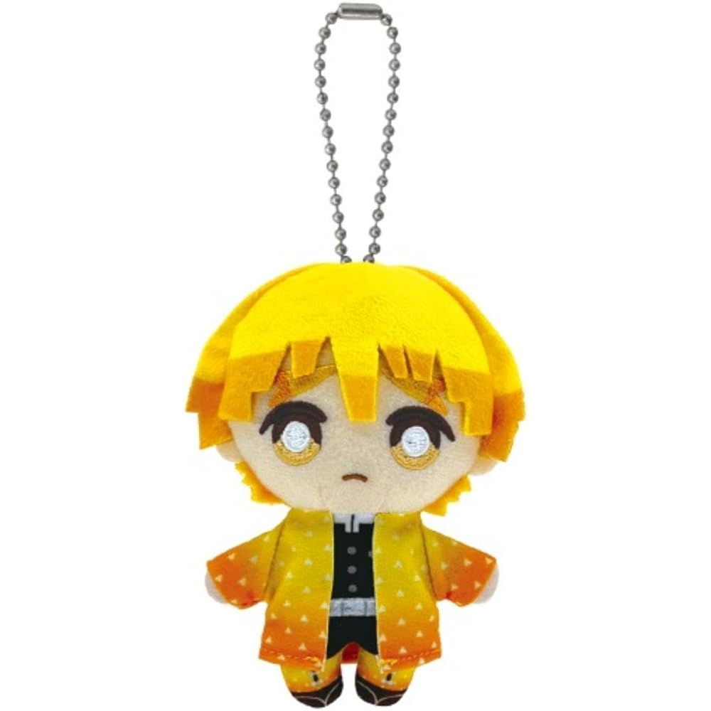 Demon Slayer Zenitsu Agatsuma Chibi Plush Toy Soft Doll Collectible Figure