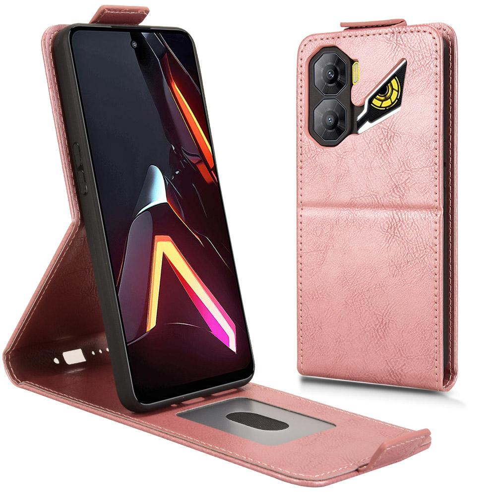 For ZTE nubia Neo 3 5G Stand Case Magnetic Clasp Vertical Flip Leather Phone Cover with Card Holder