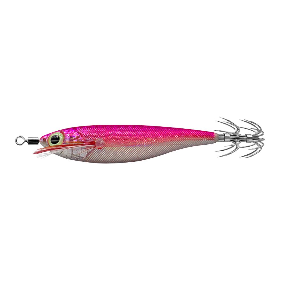 Luminous Fishing Lure Horizontal Artificial Squid Hook 100mm 9g Wood Shrimp Cuttlefish Hard Bait for Cuttlefish Sea Fishing