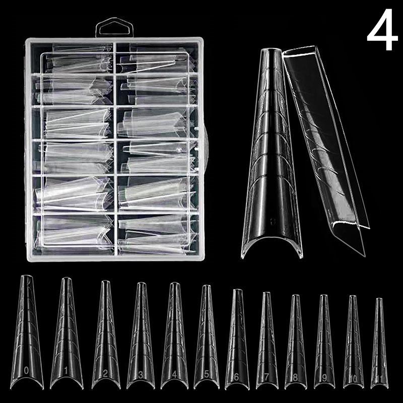 120 Pcs False Nail Tips Clear Matt Soft Fake Nails Extension For Home Diy Nail Salon Manicure