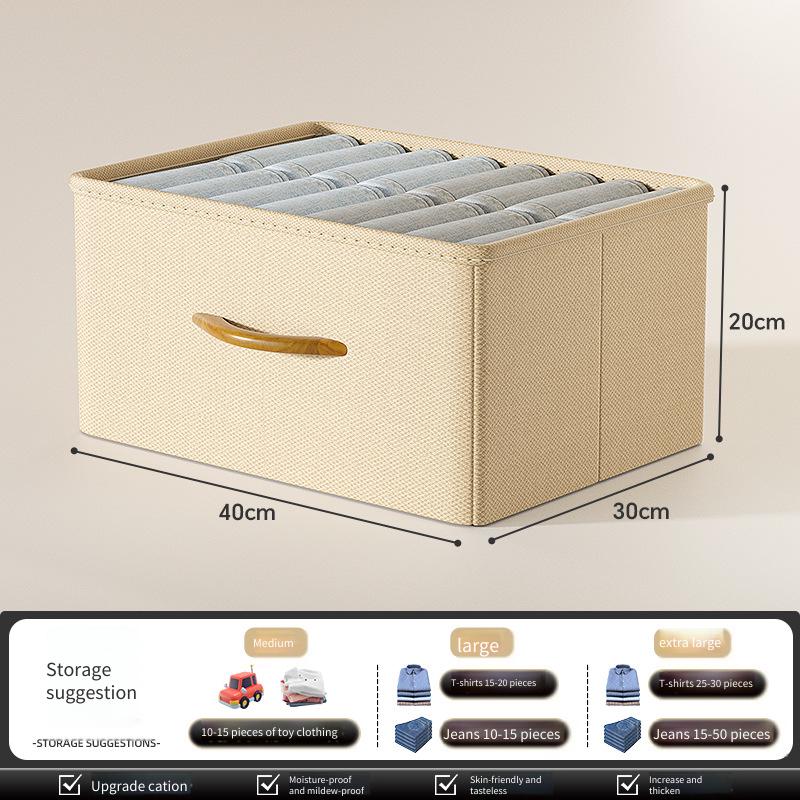 New Storage Box for Household Wardrobes Layered Organizing Boxes for Clothes and Pants Fabric Drawer Style Folding Storage Box