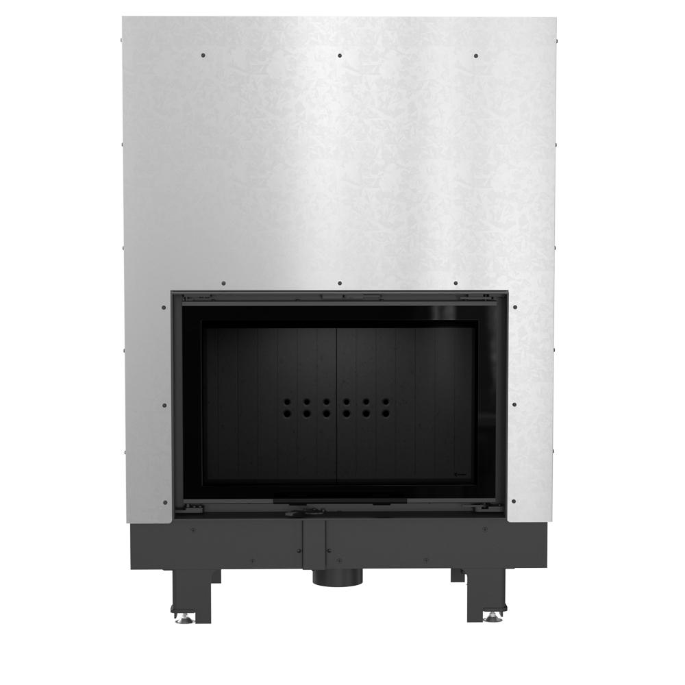 Water Heating Fireplace KRATKI MBO 15 kW Ø 200 Lift-up Black Thermotec Lining