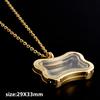 1pcs Alloy Pendant Magnet Locket Necklace Water Droplet Rectangle Heart Necklaces For Women Men DIY Photo Stainless Steel Chains
