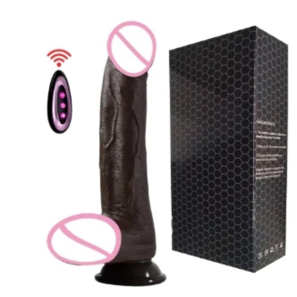 Realistický vibrátor dálkové ovládání vyhřívaný zasouvací dildo ženský orální sex masturbátor vaginální anální masážní přístroj sexuální hračky pro ženy