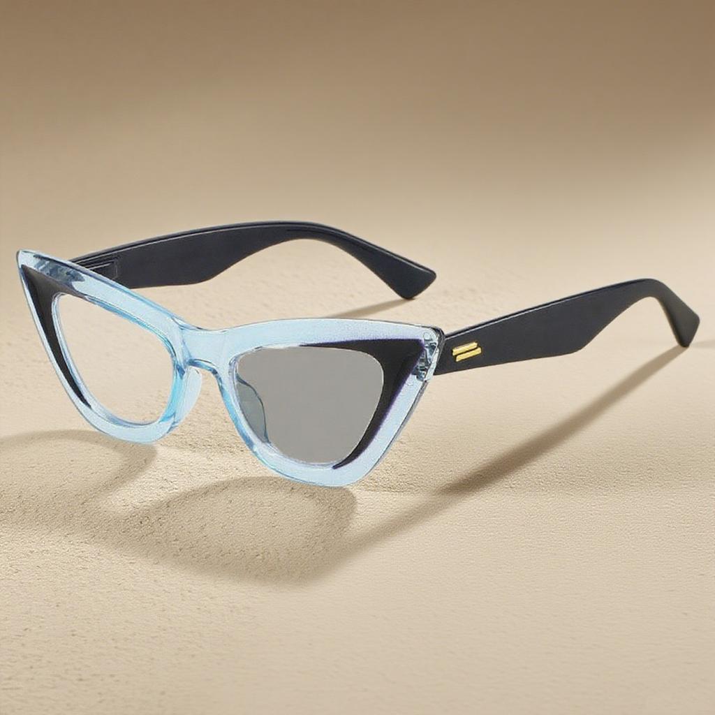 Transparent Candy Color Photochromic Myopia Glasses for Women and Men Fashion Triangle Frame Color Changing Eyeglasses Diopter