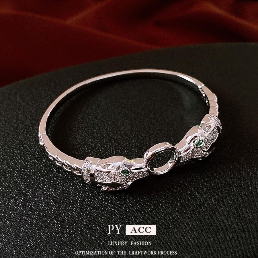 Animal Bracelet Micro Zircon Hip Hop Personality Men and Women Niche Jewelry Hipster Hip Hop Leopard Jewelry