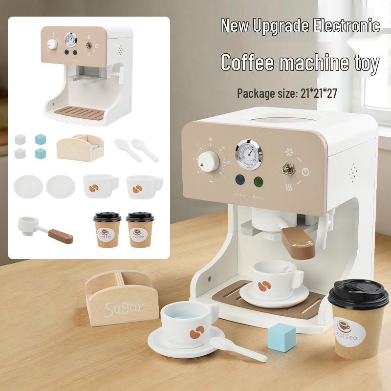 Children s Wooden Role-Play Tea & Coffee Set with Desserts