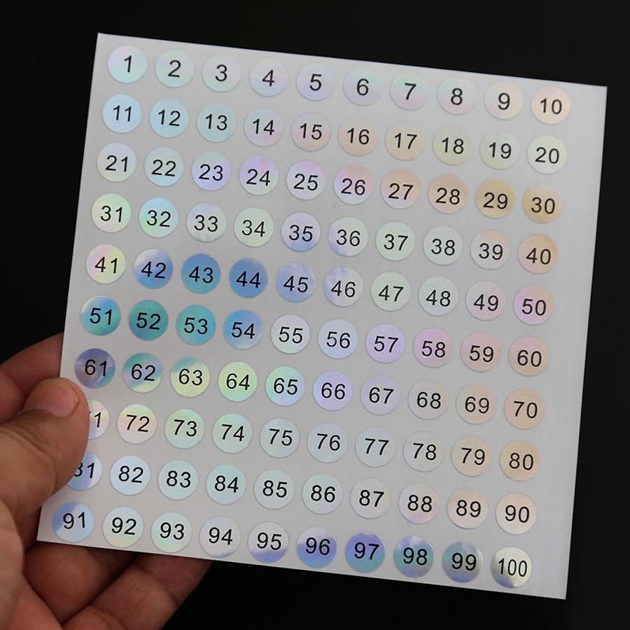 5 Sheets Waterproof Nail Polish Number Stickers Labels for Gel Lacquer Lipstick Bottles & Tips Manicure Display Marking Tool