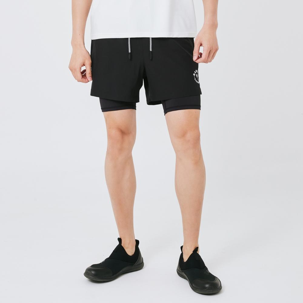 BARREL Men'S Sunset Part-Length Leggings Shorts Black (B3Smwbs007Blk)