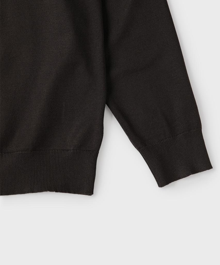 PANICALE Brown Viscose Blend Polo Knit