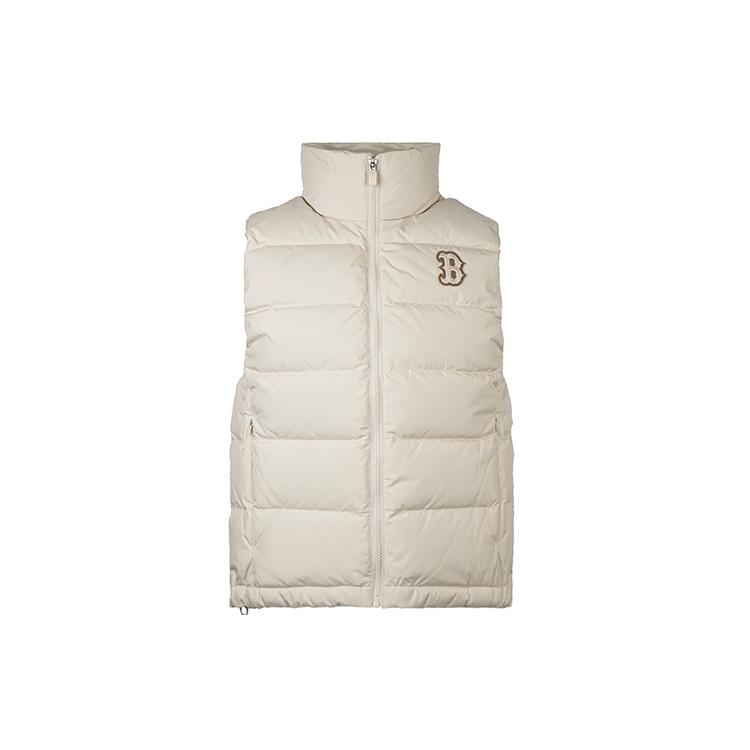 New MLB Down Vest Unisex Ivory White 31DV01061-43I