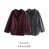 Kaslead New Arrival Women's Fashion Style Fashion Minimalist Back Pleated Poplin Shirt 8530200