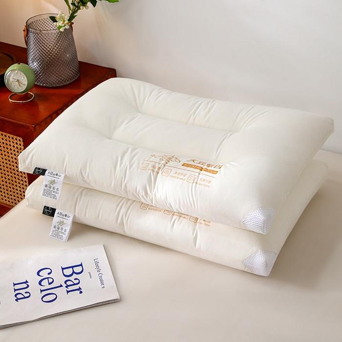 Pure Cotton Soybean Protein Fiber Pillow Core Home Use A Pair of Neck Protection Pillow Student Dormitories Hotels Comfortable