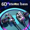 Stereo Wired Earphone High Bass 6D Stereo In-Ear Sport Earphones Earbuds