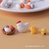 Resin Craft Chick Family with Egg and Nest - 3D DIY Micro Landscape Ornaments
