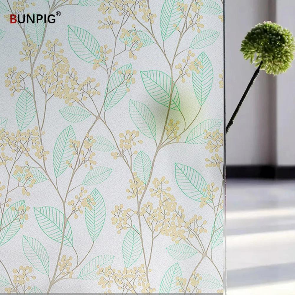 Window Film Privacy Stained Glass Film Frosted Opaque Glass Clings Sun Blocking Vinyl Window Decals For Door Home Office