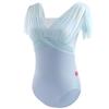 Summer Short-Sleeve Ballet Practice Dance Costume - Faux Two-Piece Jumpsuit for Body Shaping