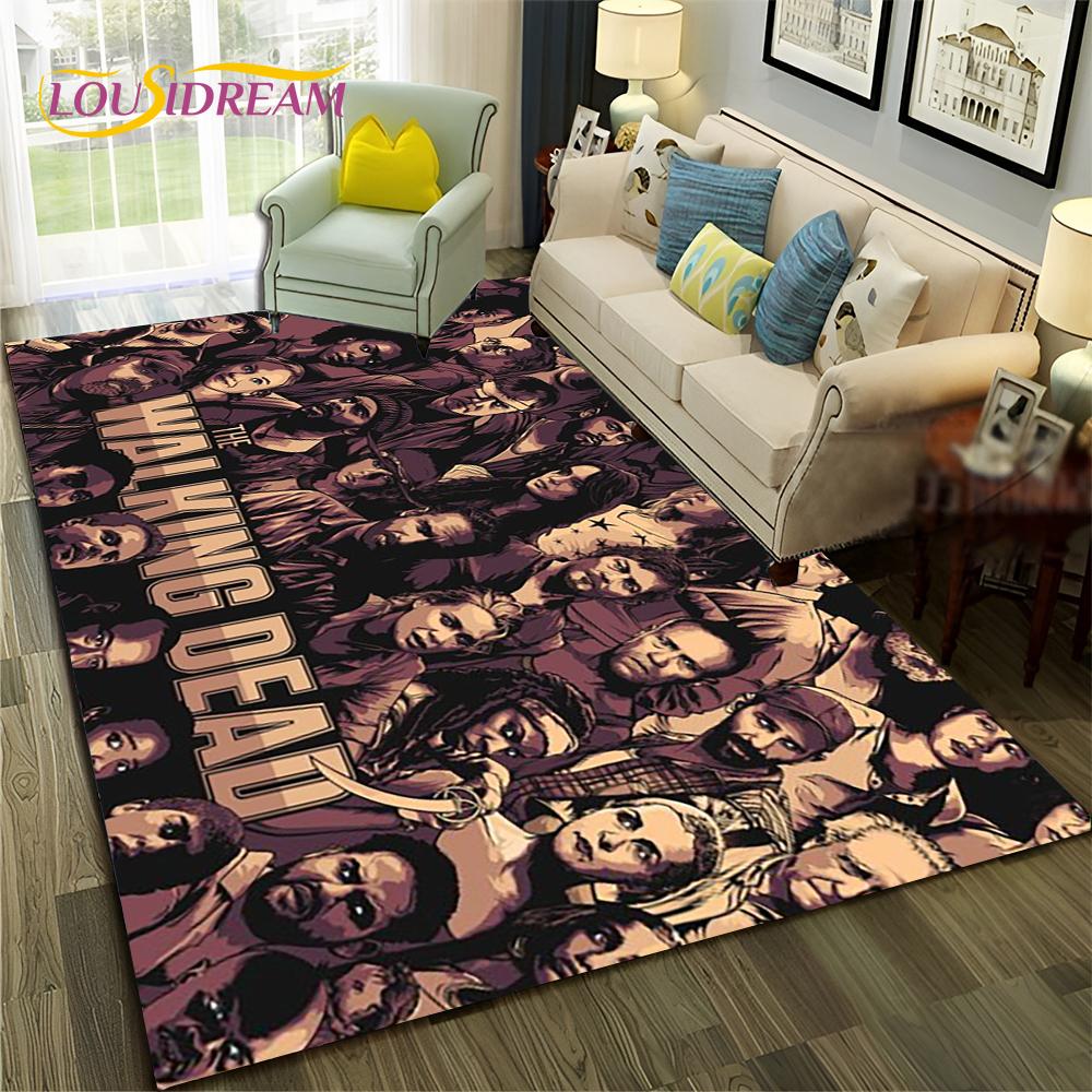 TWD The Walking Dead Rick Horror TV Carpet Rug for Home Living Room Bedroom Sofa Doormat Decor,kids Area Rug Non-slip Floor Mat