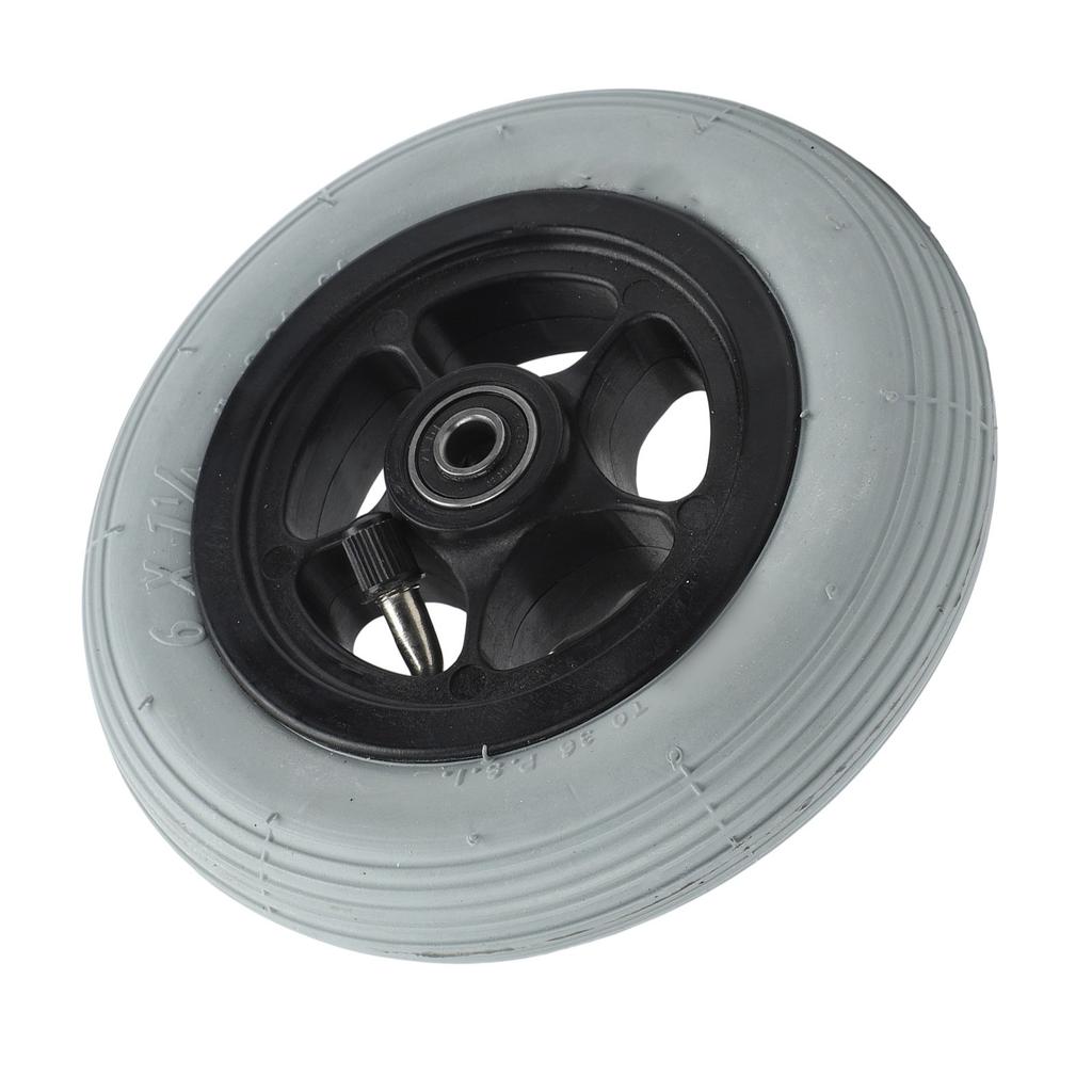 6-Inch Gray Tire Electric Wheelchair Front Wheel Ottobock Compatible
