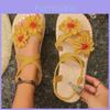 Moda Estiva Sandali da Donna con Laccetti Incrociati e Fiori Suola in Eva per Uso Casual