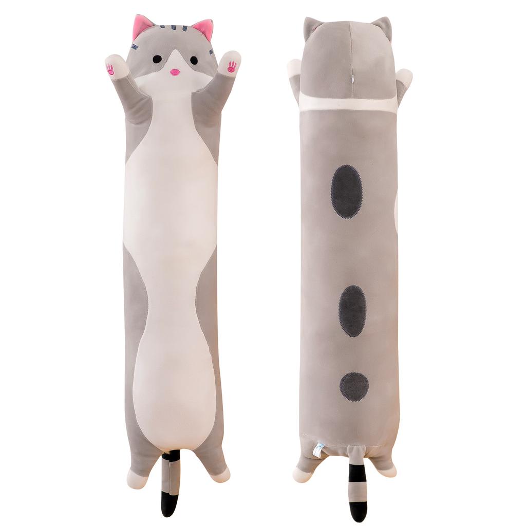 Popular long cat throw pillow doll cute kitten plush toy doll