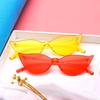 80S Cat Eye Sunglasses For Women Rimless Eyewear Uv400 Cateye No Frame Blue Pink Yellow Red Gray Orange Sun Glasses